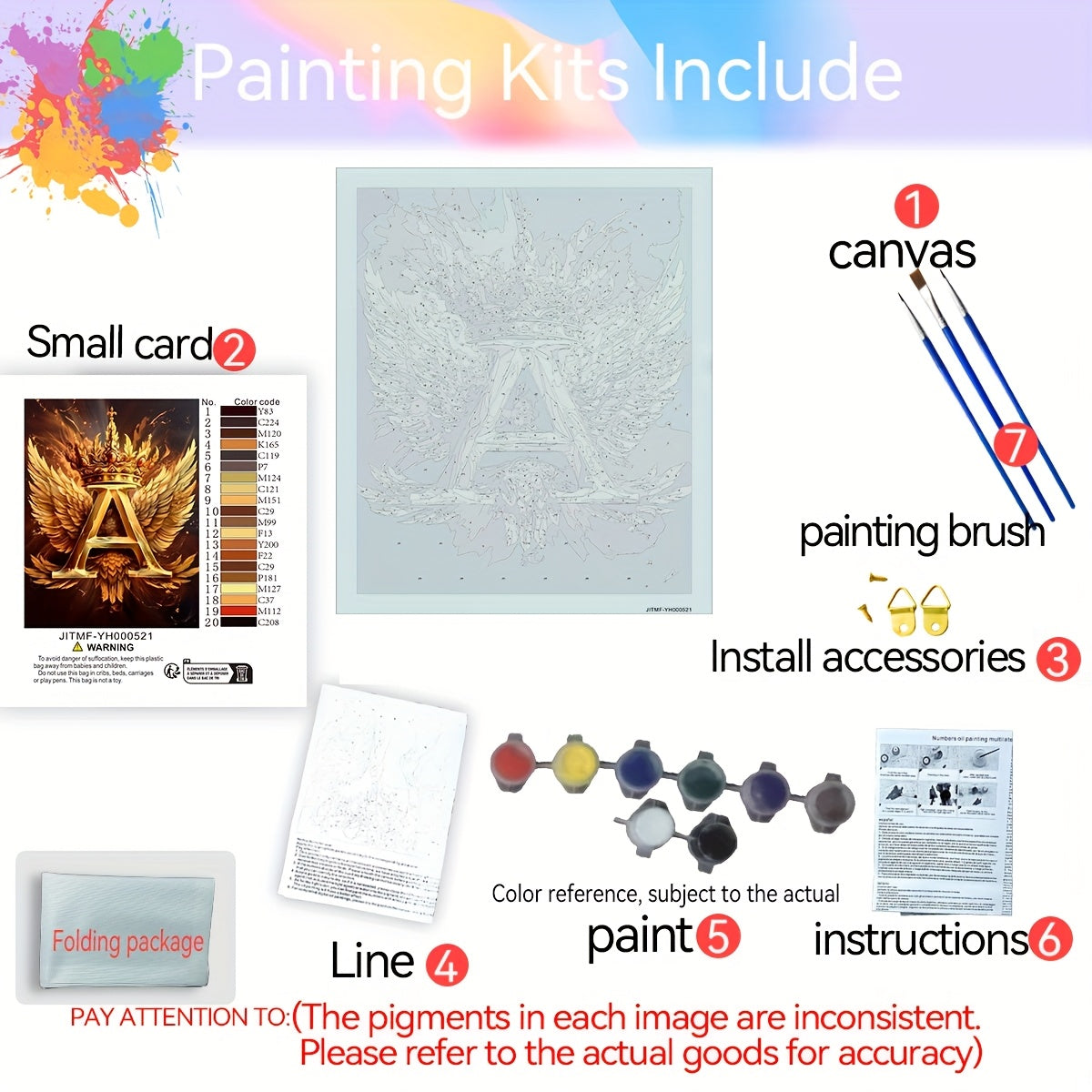 DIY Painting by Numbers Kit Letter A Personal Collection Christmas Birthday