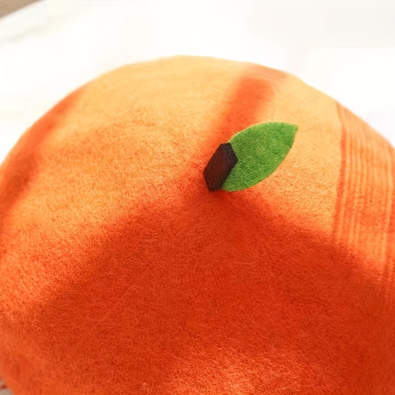 Vintage Orange Fruit Beret Candy Lightweight Painter Hats For Women