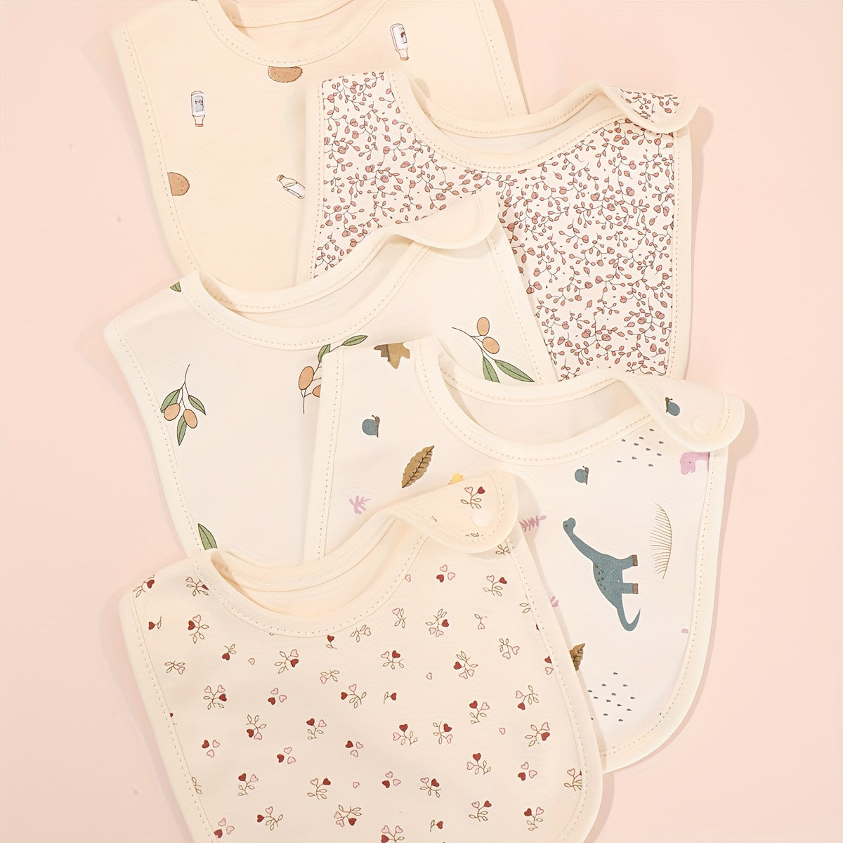 Fabric Gauze Baby Bibs U Shaped Waterproof Burp Cloths for Boys Girls