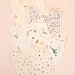 Fabric Gauze Baby Bibs U Shaped Waterproof Burp Cloths for Boys Girls