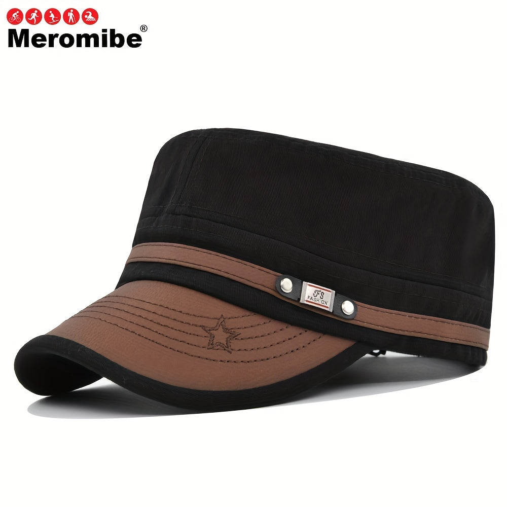 Meromibe Men's Military Cap Adjustable Hat For Outdoor Fishing Hiking