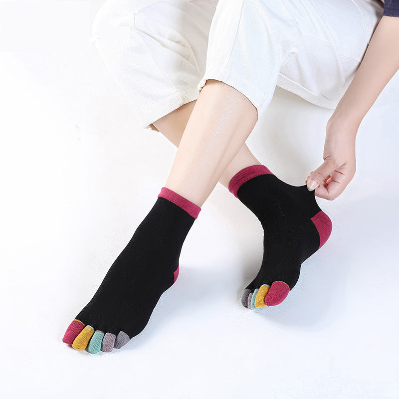Colorful Five Finger Toe Socks for Women