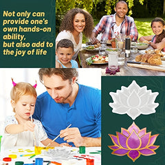 Lotus Flower Coaster Mold Epoxy Resin Casting Silicone Cup Mat Mold