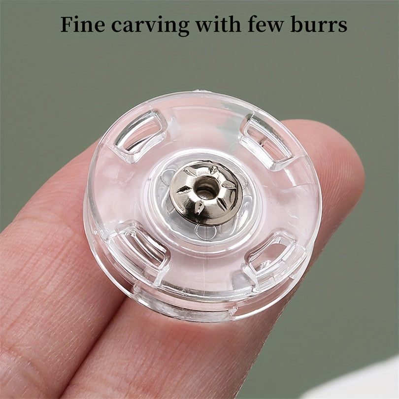 10pcs Plastic Invisible Snap Buttons for Sweater Coat Anti-light Ro