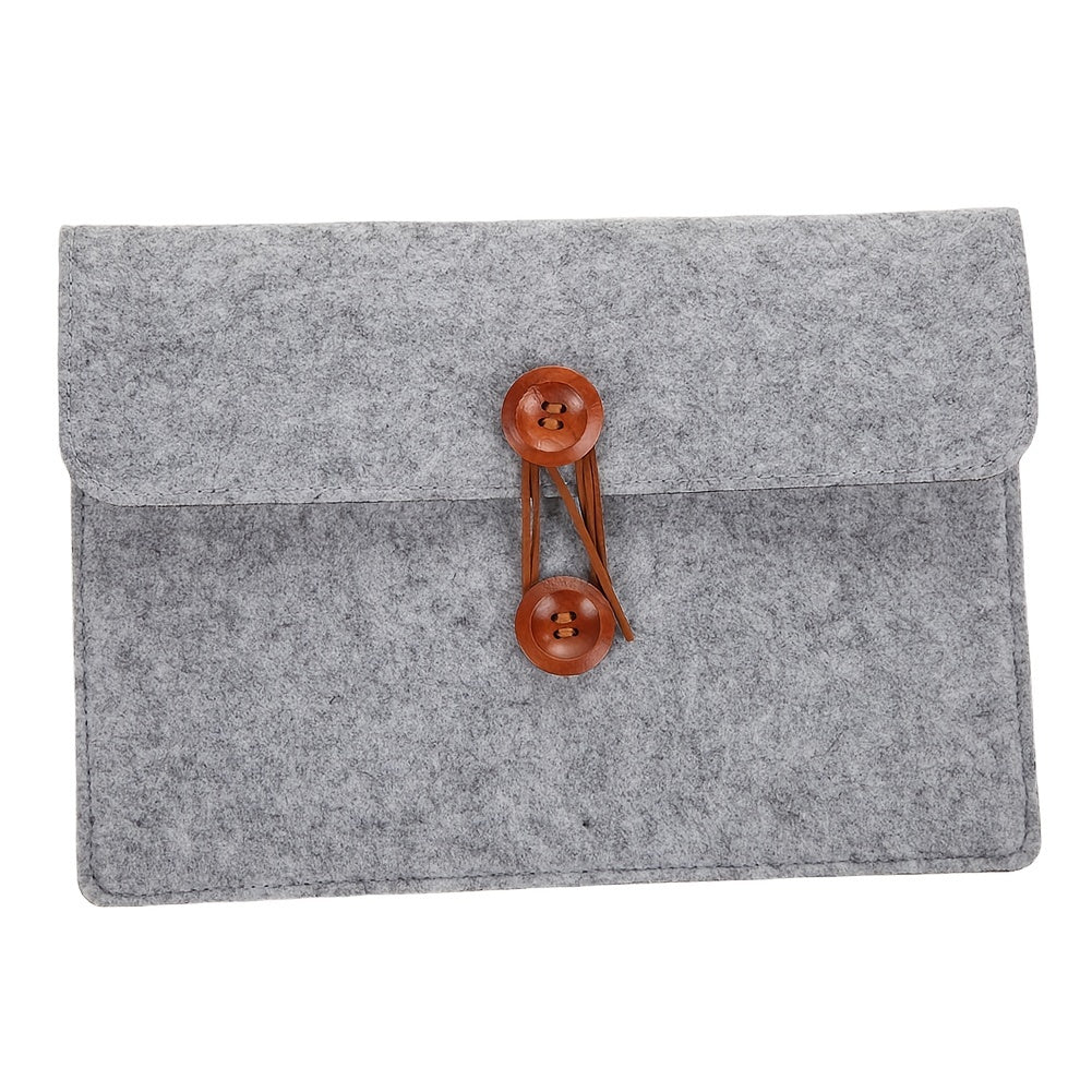 Grey Felt Laptop Bag Notebook Computer Case Tablet Bag