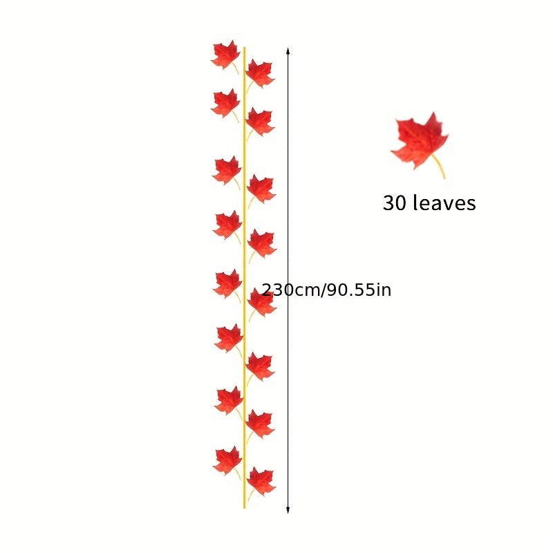 Red Maple Leaf Vine, Holiday Home Wall Decor