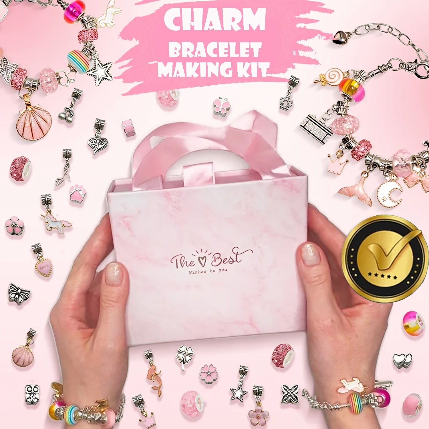 Charm Bracelet Making Kit Jewelry Making Supplies Beads Set