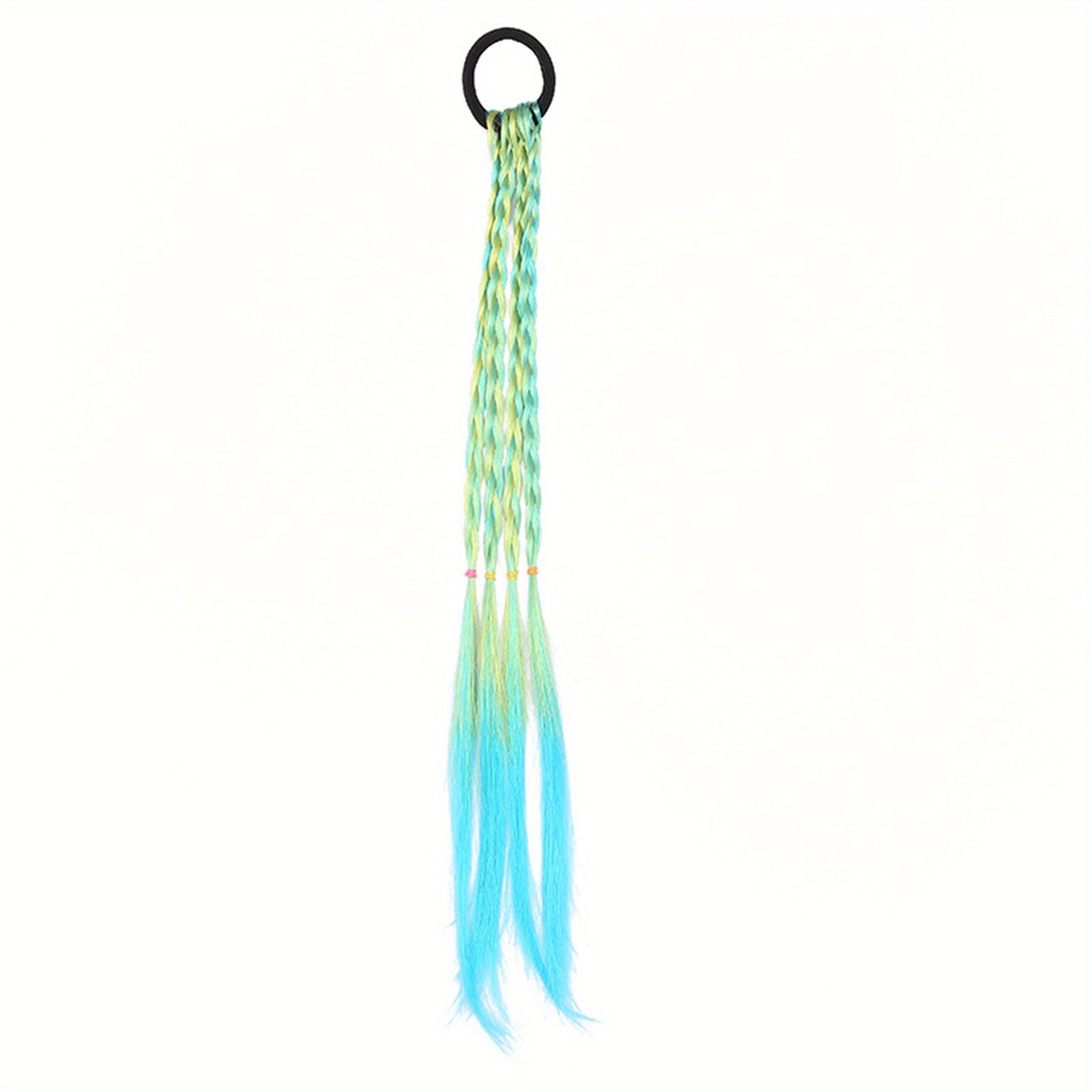 6pcs Girls Hair Extensions Colorful Braided Wigs Headbands Hair Accessories
