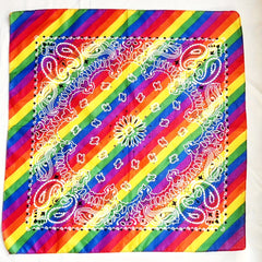 Iridescent Paisley Print Bandana Hip Hop Square Scarf