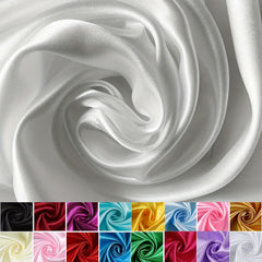 Solid Colors Satin Fabric For Wedding Dress Crafts Costumes