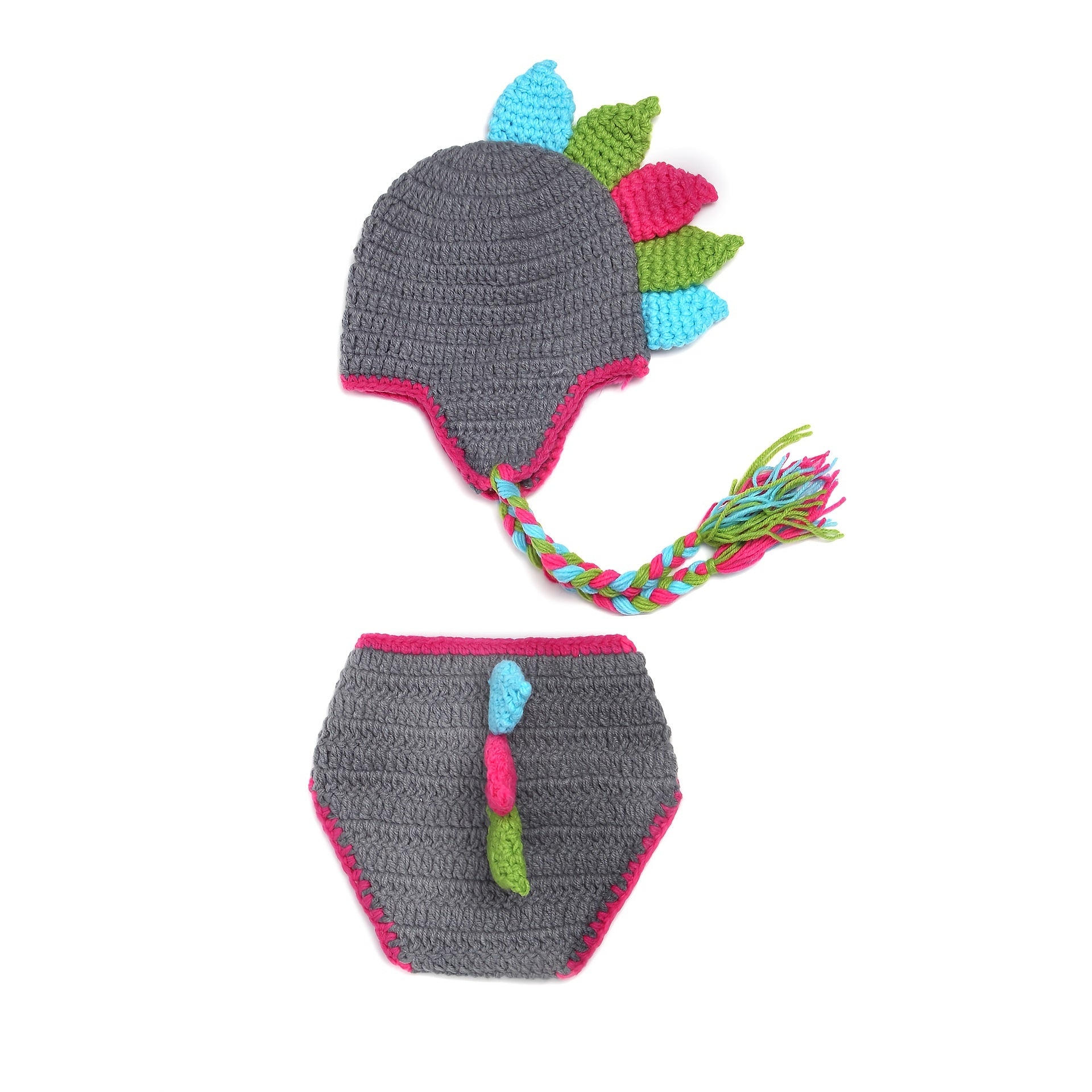 Dino Wool Set for Newborn Photography Props