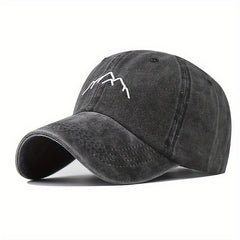Vintage Mountain Embroidery Baseball Cap Unisex Distressed Dad Hat