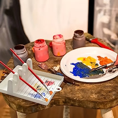Painting Brush Holder 4 Slots Plastic Paint Brush Rest Holder Watercolor Acrylic