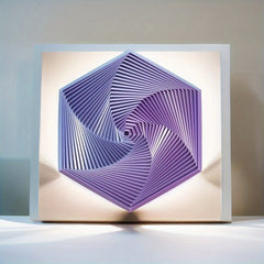 3D Printed Hexagon Fidget Cup Mat Mixed Purple