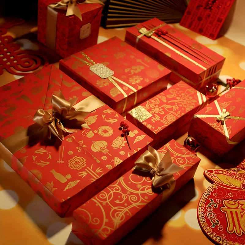 6pcs Holiday Gift Wrapping Papers Universal Decoration Paper