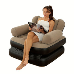 Inflatable Sofa Lounge Chair 5-in-1 Office/Home Rest Folding Sofa Bed