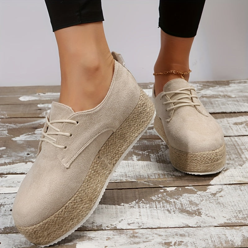 Women's Platform Lace Up Espadrille Shoes Lightweight & Comfortable