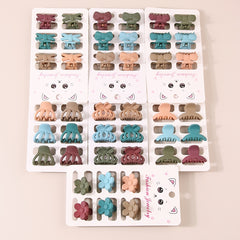 6pcs Mini Flower Bow Hair Claw Clip Strong Grip Hair Jaw Clip