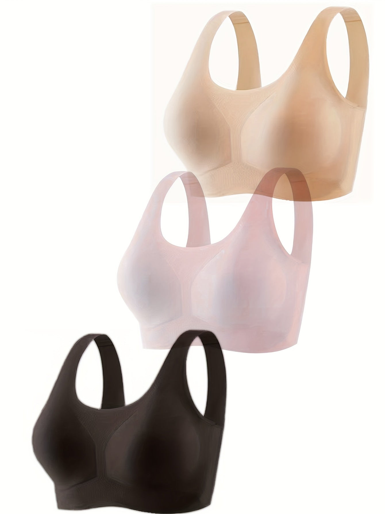 3pcs Seamless Comfort Stretch Bras Women's Lingerie