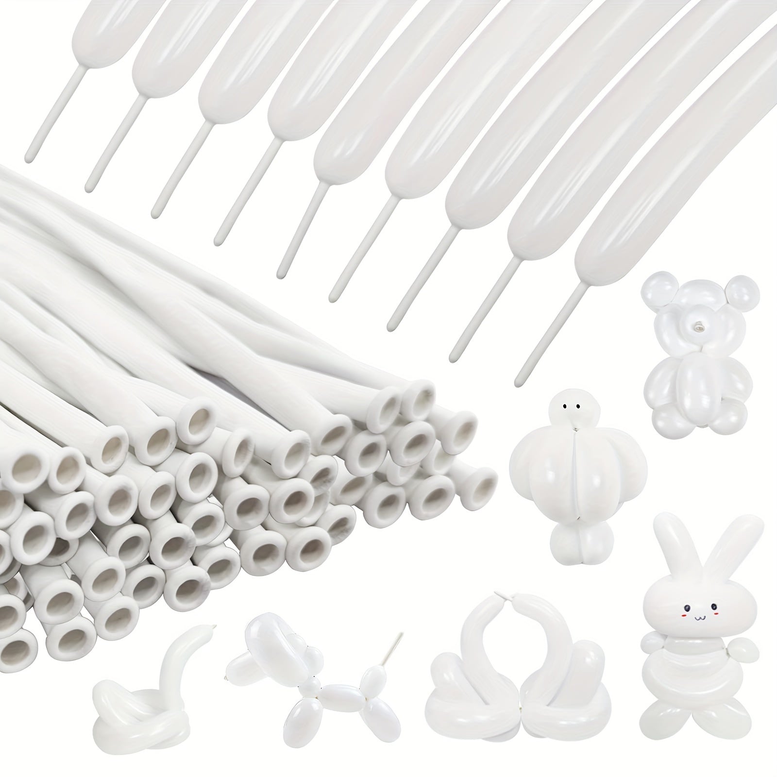 100pcs 30 Skinny Latex Balloons Modelling Magic Balloon Animal Kit