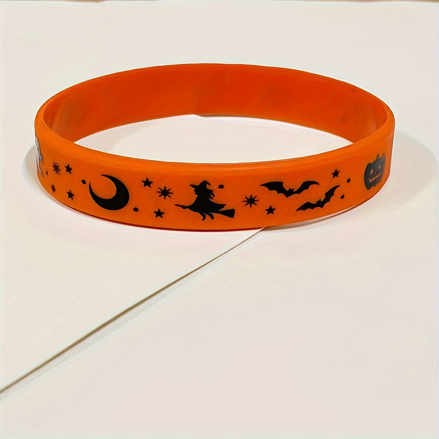 1 Pc Halloween Stretch Silicone Wristband Rubber Bracelet For Halloween Gift