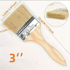 Thickened Natural Paint Brush Set with Decorative Small & Stain Brushes
