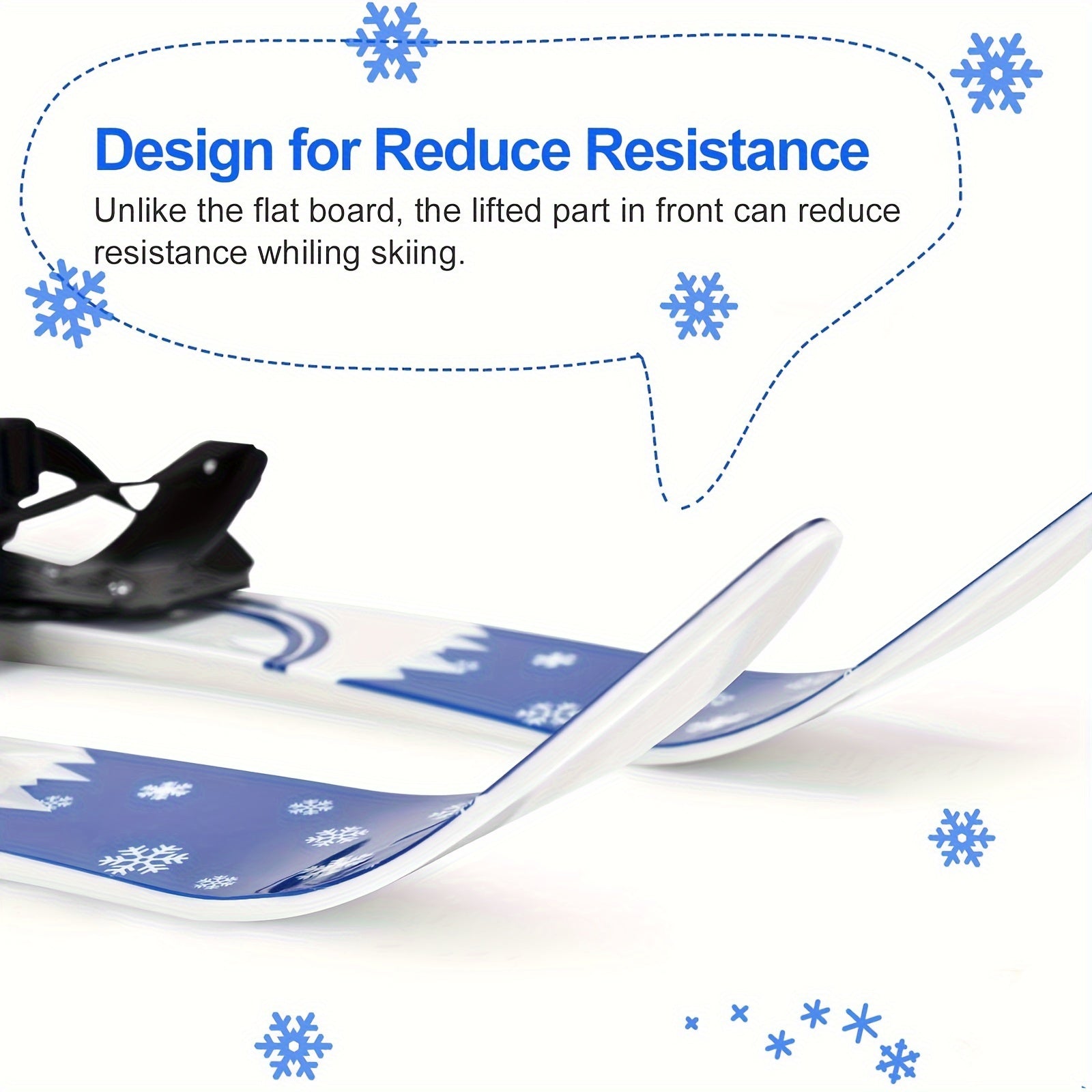 Snow Skiing Pole Set with Bindings for Beginners