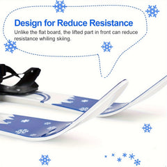 Snow Skiing Pole Set with Bindings for Beginners