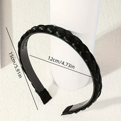 Braided Headband Stretch Weave Head Hoop Pigtail Wig