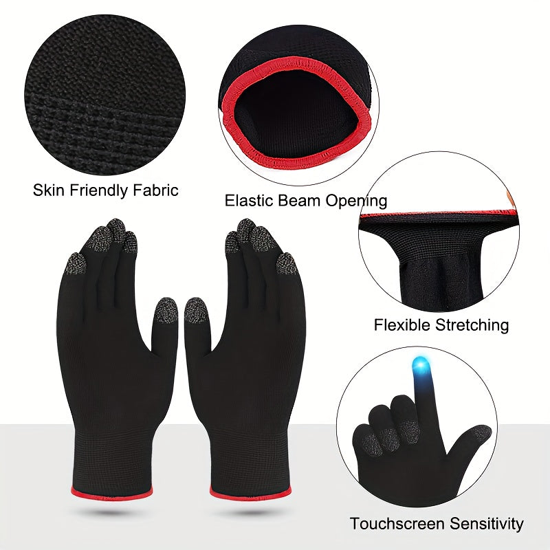 2 Pairs Unisex Waterproof Windproof Touch Screen Gloves for Skiing