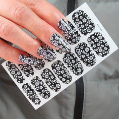 Flower Pattern Nail Polish Stickers Self Adhesive Decal Strips
