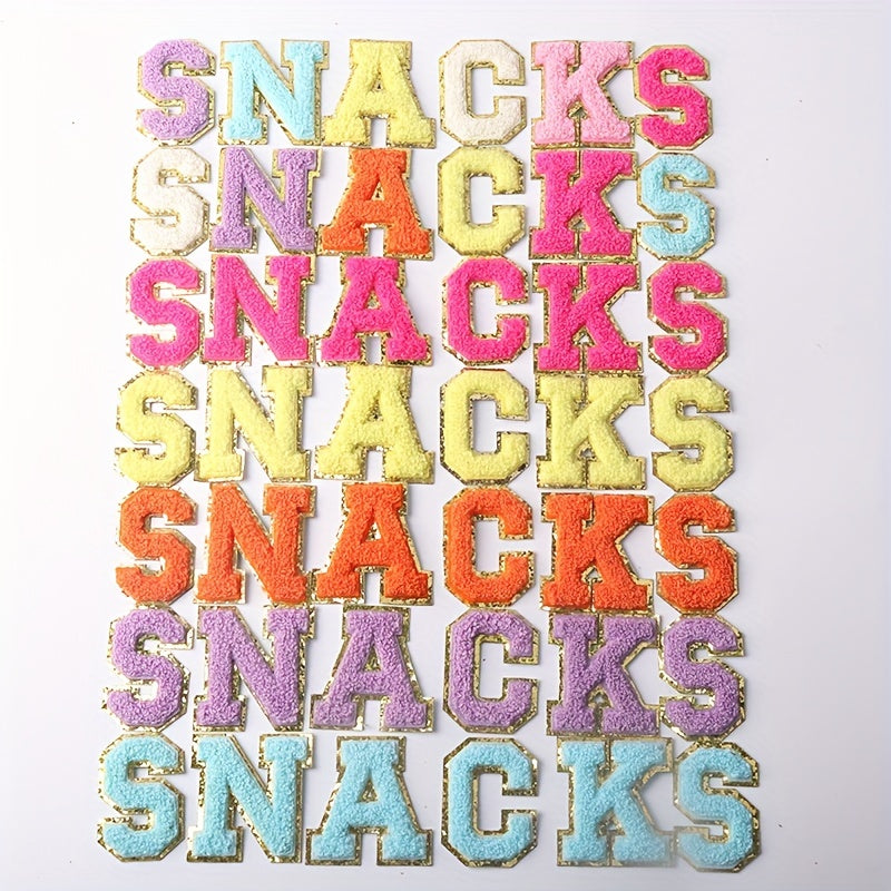 Iron On English Letters Stickers Embroidery Patches DIY Accessories