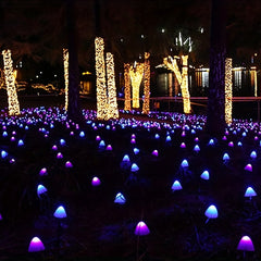 Solar Mushroom Lights 10ct Waterproof Patio Fairy Lights with Remote Control
