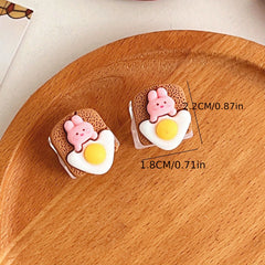 2pcs Cartoon Push Clip Student Test Paper Storage Clip Small Dovetail Clip
