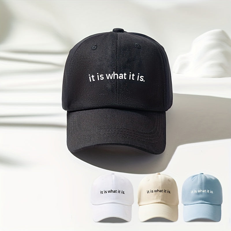 English Letter Baseball Cap It Is What It Is Hat Men's Women's Sunshade Hat