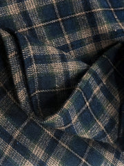  Plaid Print High Rise Wide Leg Trousers