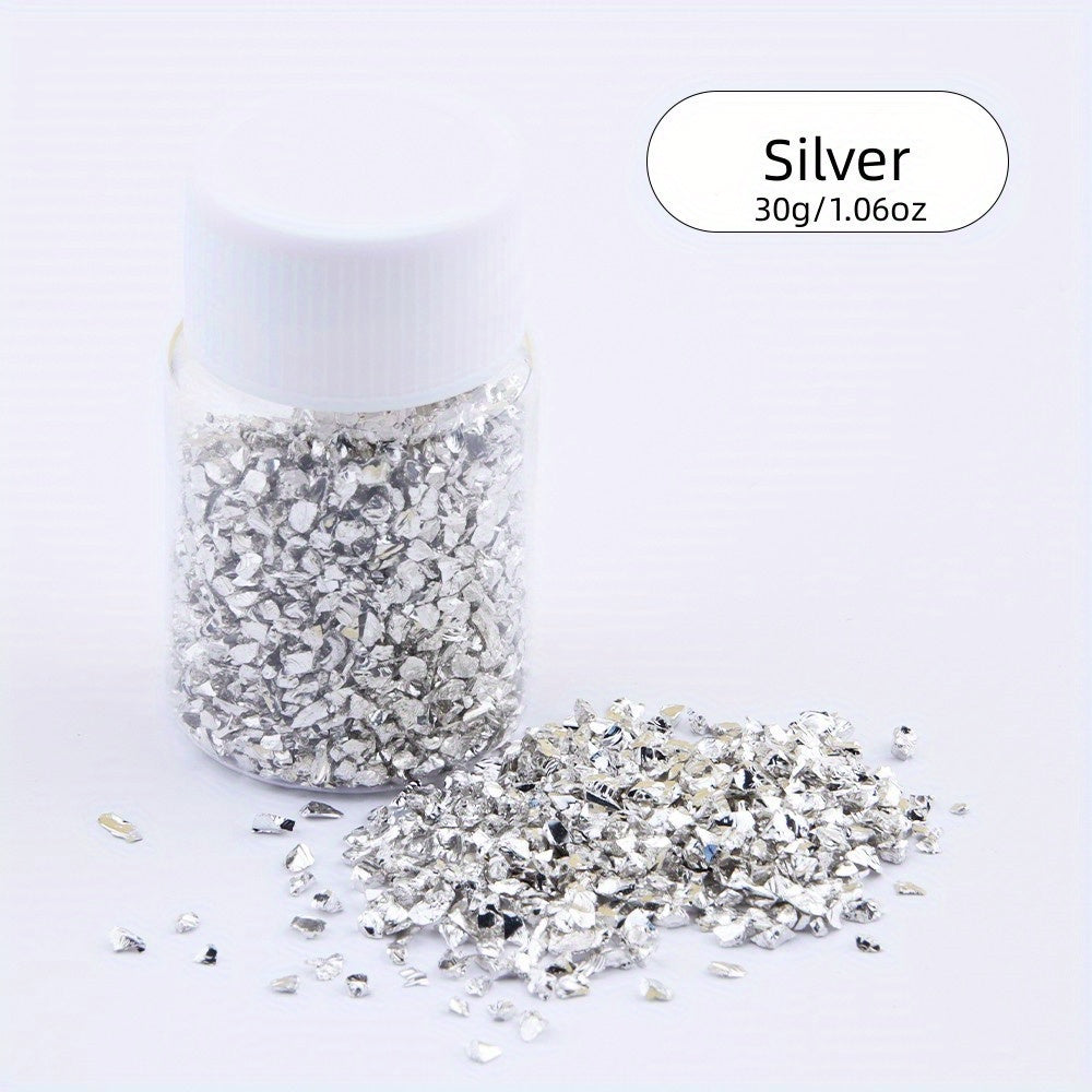 30g Crushed Glass Craft Glitter For Resin Nail Art DIY Jewelry