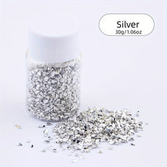 30g Crushed Glass Craft Glitter For Resin Nail Art DIY Jewelry