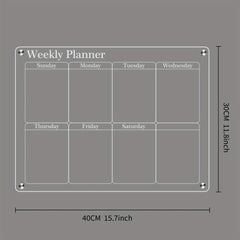 2PCS Acrylic Magnetic Calendars For Fridge, Reusable Planner Whiteboard