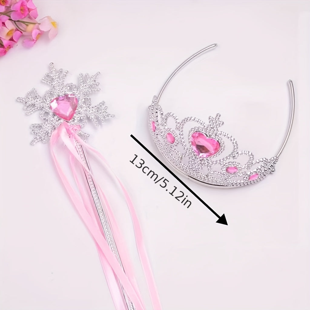 Baby Girls Halloween Tiara Crown & Wand Set