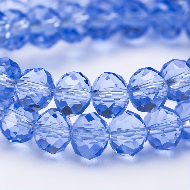 Crystal Glass Faceted Spacer Beads 4 6 8mm DIY Jewelry Making Craft Supplies