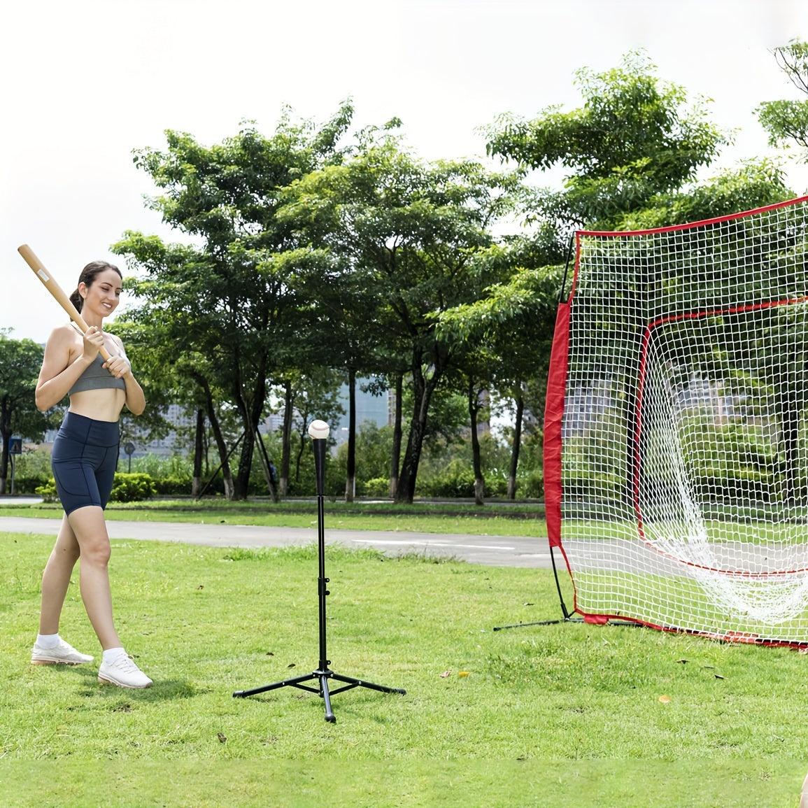 Adjustable Baseball Softball Batting Tee Coaching Aid