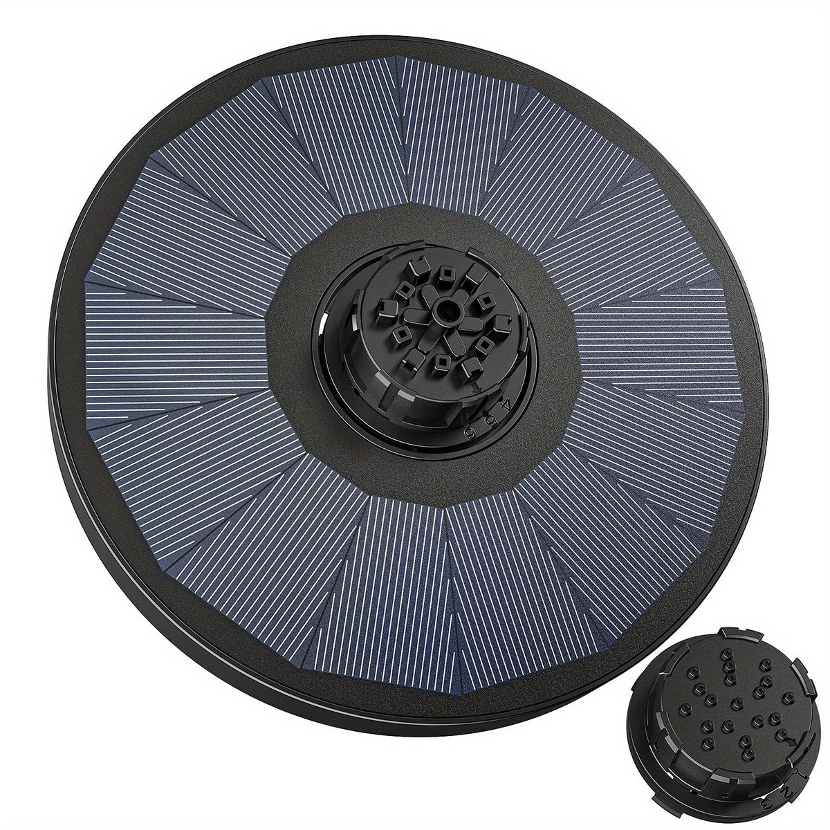 Solar Fountain 4 in 1 Nozzle 2 2W Solar Powered Pump 7 Water Styles