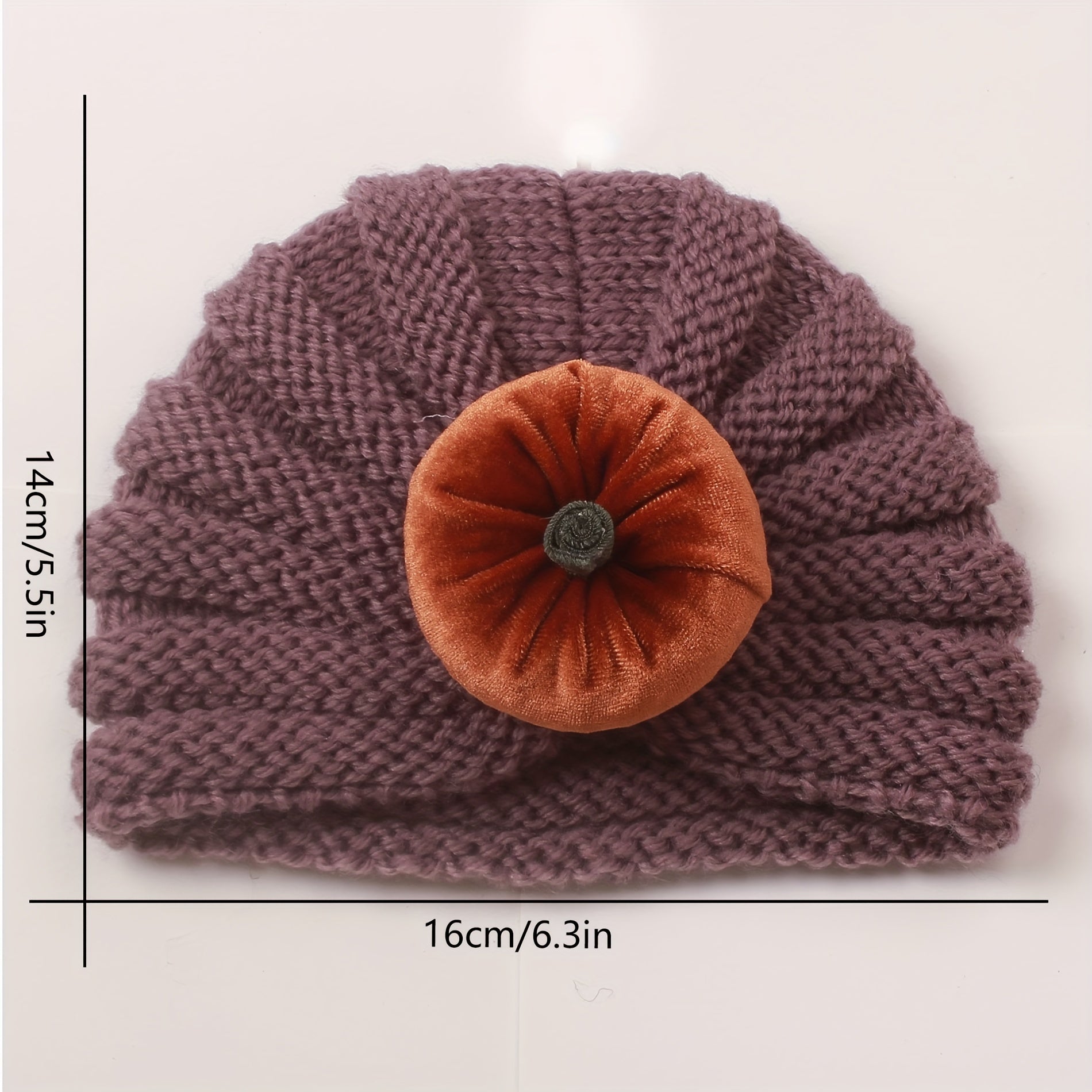 Kids' Pumpkin Head Knit Beanie Hat for Winter