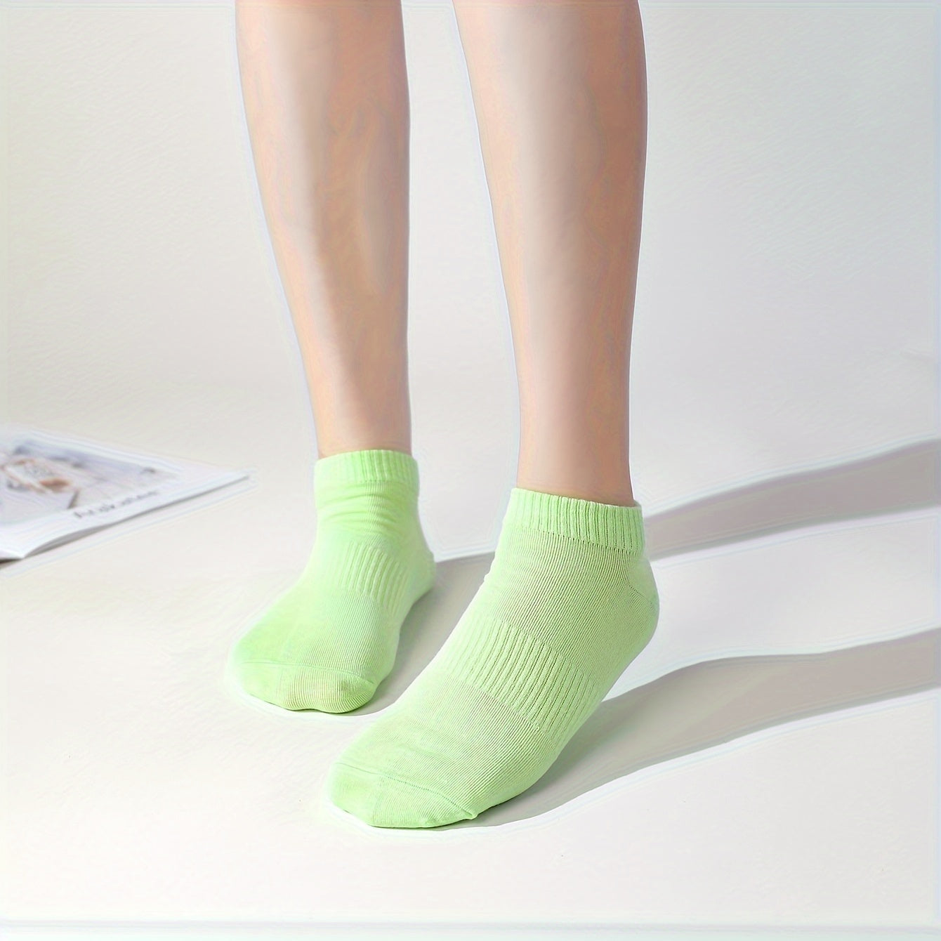 9 Pairs Solid Short Socks Ankle Socks Women's Stockings
