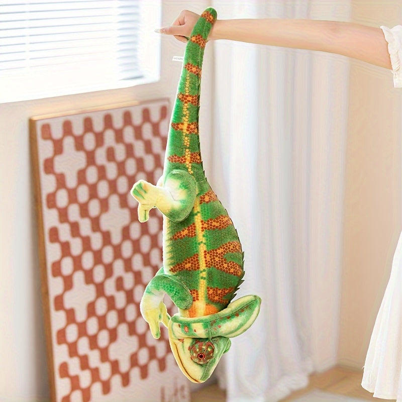 Soft Cuddly Chameleon Plush Toy Realistic Lizard Stuffed Animal