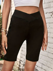 High Rise Waist Skinny Shorts