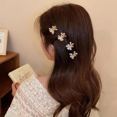 Daisy Pearl Hair Clips Set Mini Side Clip Claws Women Girl Hairpin Accessories