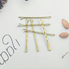 50pcs Golden Bobby Pins Non Slip Hair Clips for Girls Women
