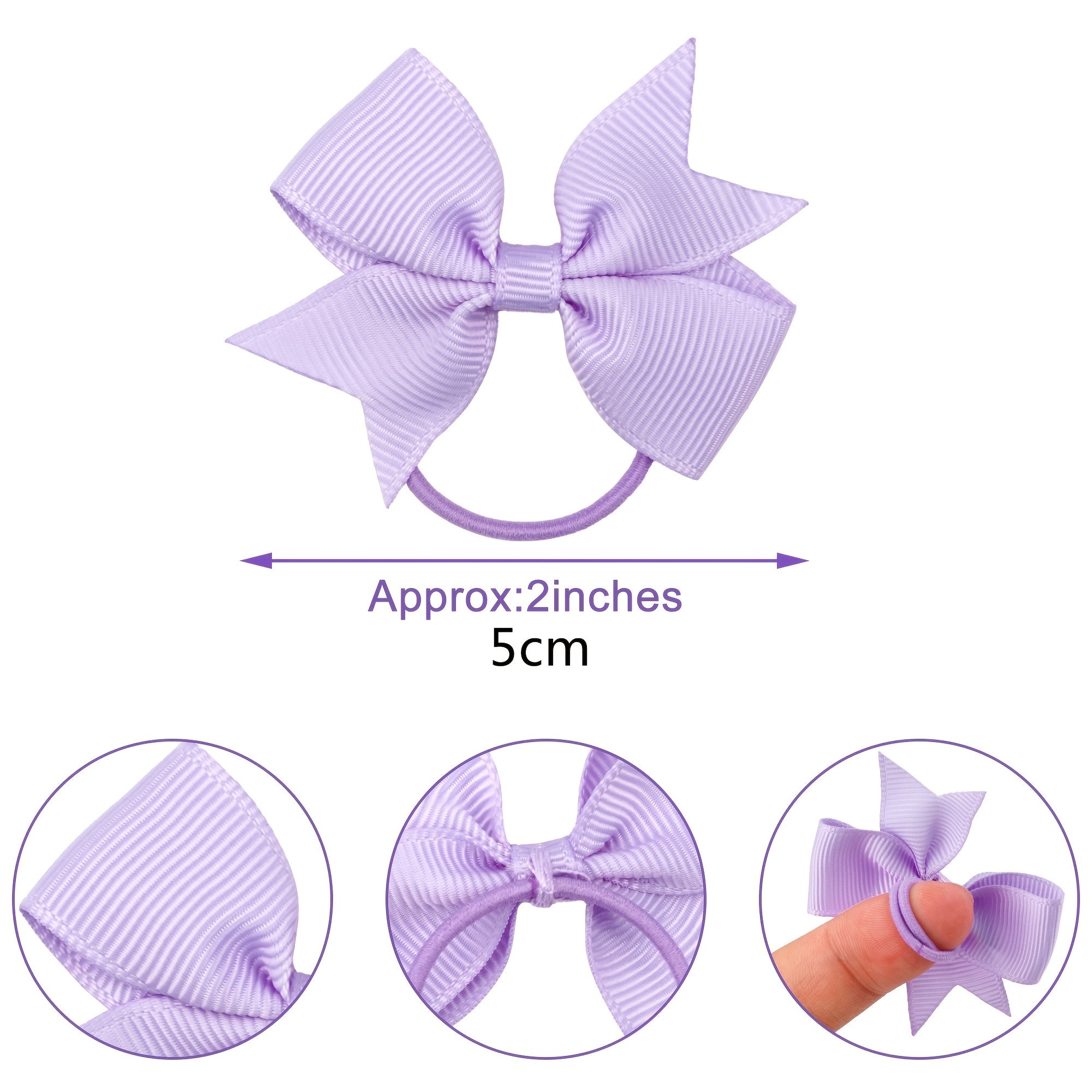 80Pcs Hair Bows Ponytail Ties Rubber Bands Hair Accessories